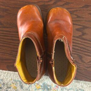 FRYE Platform Chunky Vintage Y2K Villager Zip Square Toe Ankle Bootie Boots 9